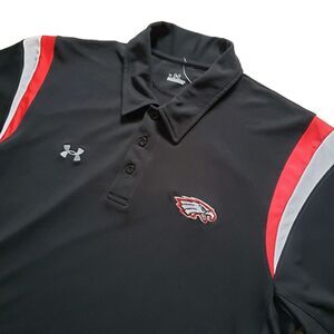 Under Armour Philadelphia Eagles Size Large Mens Black Lightweight Polo Shirt